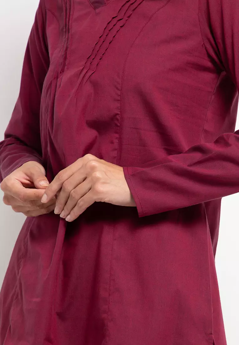 Sherry Tunic In Maroon