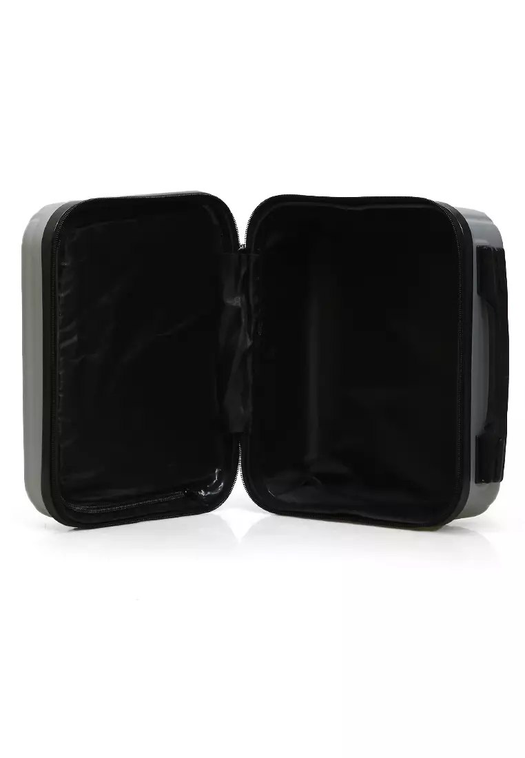 Alister Koper Cabin Hardcase Size 12 Inch Make Up Beauty Case Wanita Material ABS ORIGINAL - Silver