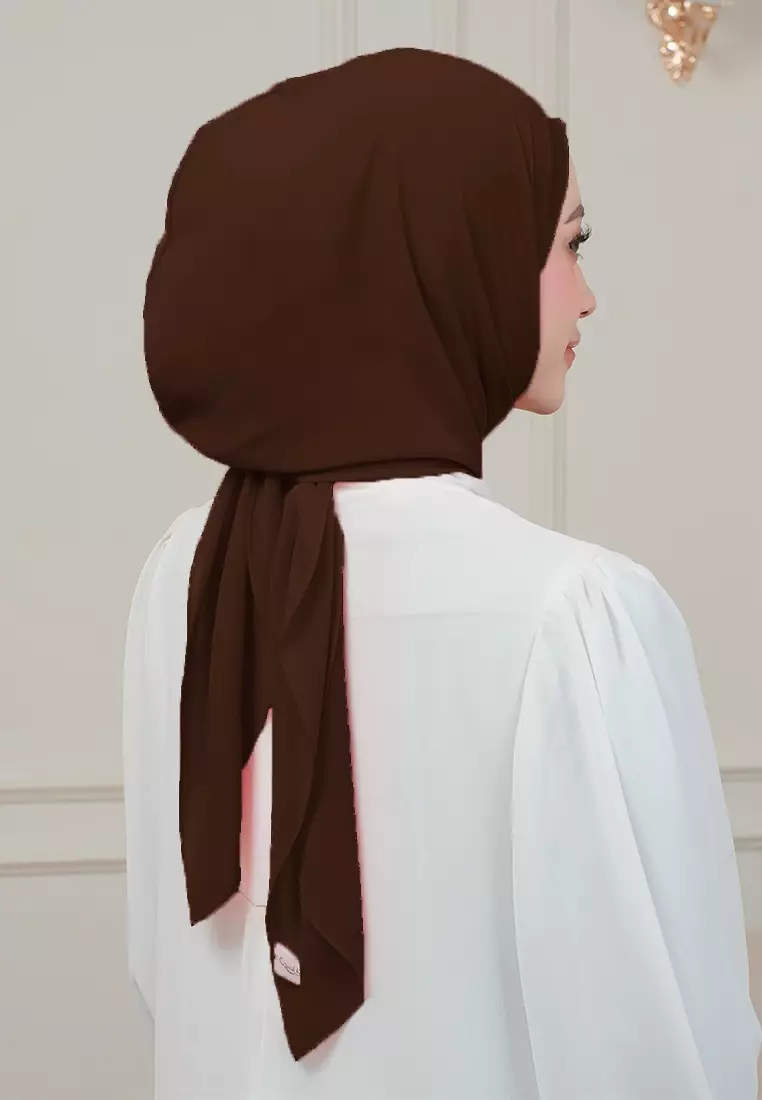 HIJAB INSTAN MAGNET SYIFA - DARK BROWN