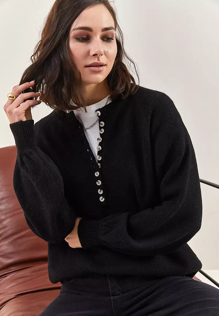 Raglan Sleeves Knit Sweater