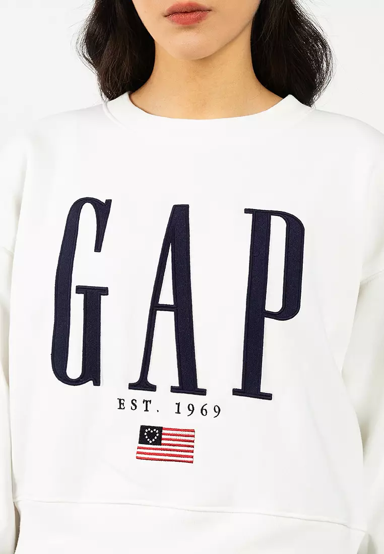 Logo Abbreviation Wedge Popover Sweatshirt