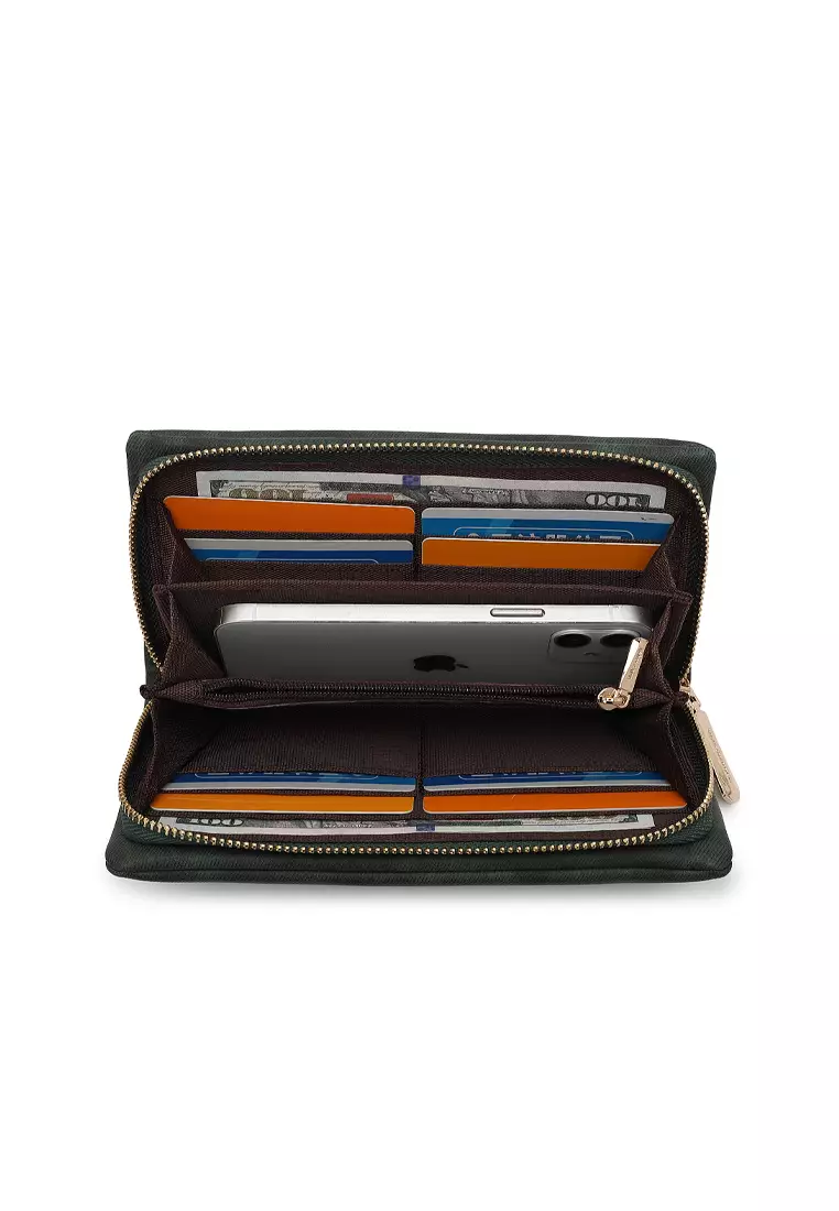 Leather online long purse