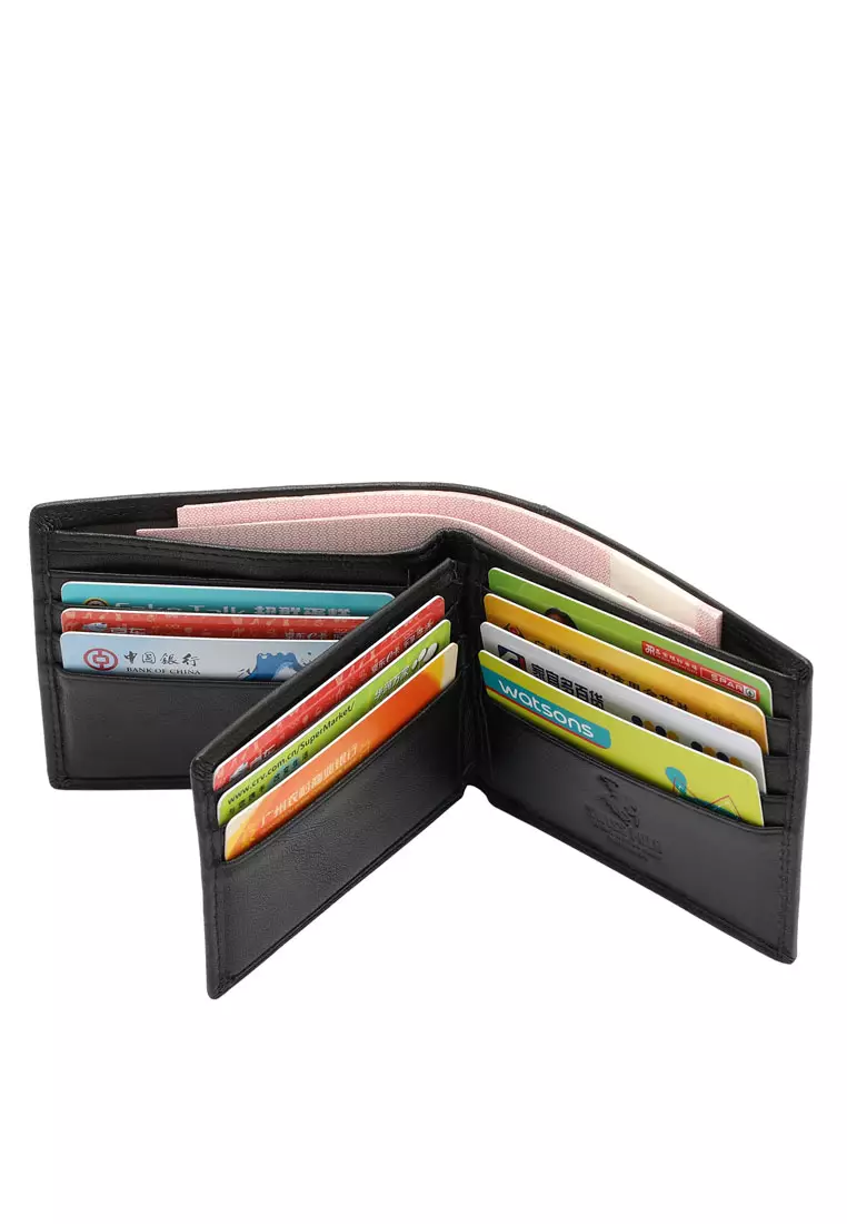 Men's RFID Blocking Tri Fold Wallet (RFID 錢包) - 黑色