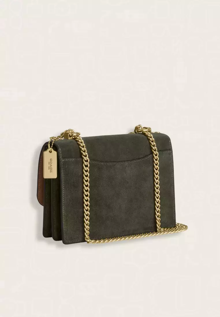 Coach Klare Crossbody Bag In Signature Canvas Army Green Tan