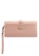 Unisa pink Duo-Texture Tri-Fold Ladies Wallet With Strap 600EBAC592088EGS_2