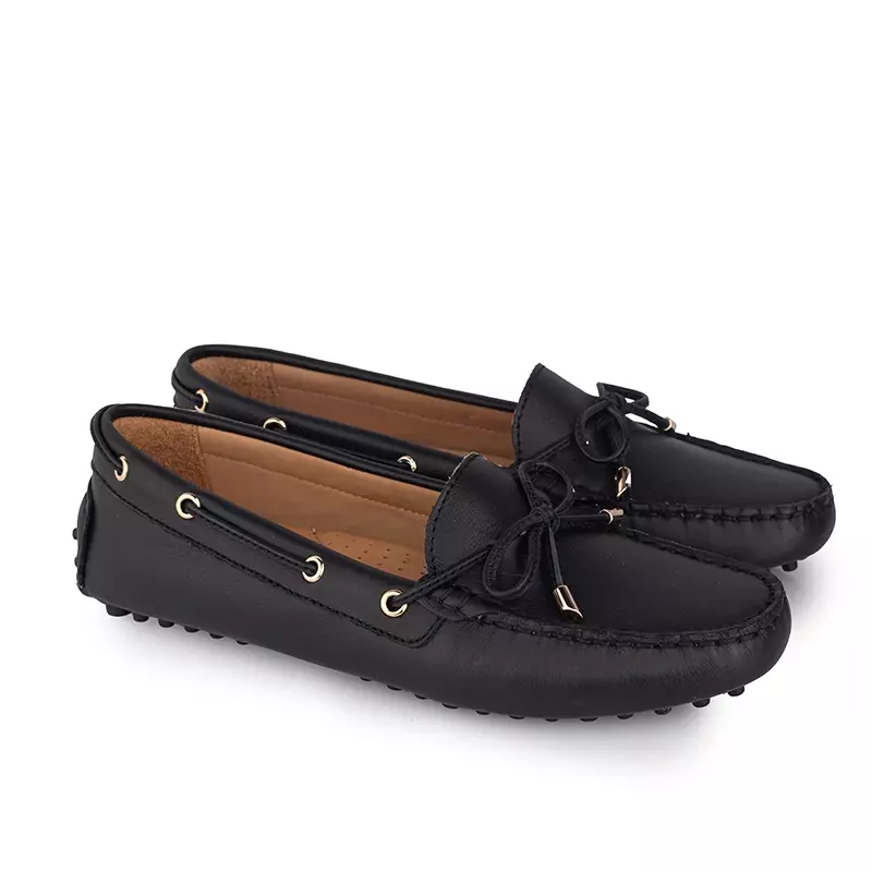 Sepatu Casual Wanita Loafer Moccasin Gino Mariani Ellen Black