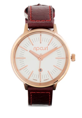 Rip Curl Lindsay Rose Gold Leather Women Watch