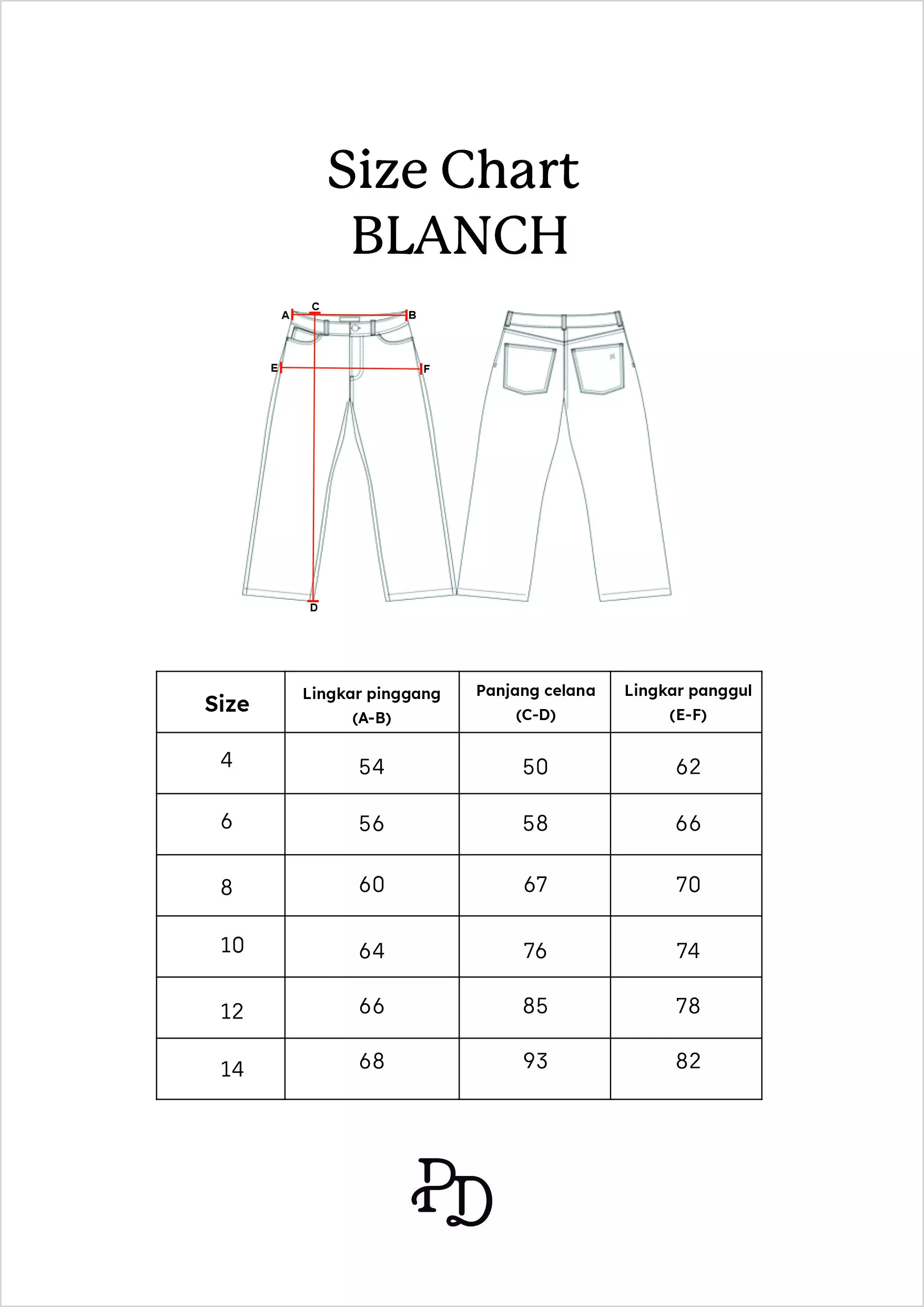 Pito Dito Girl Blanch Celana Panjang Denim Anak Biru - Size 14