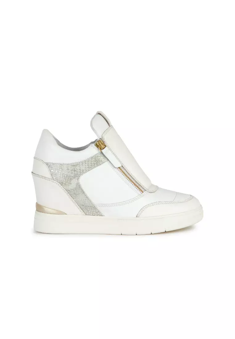 Buy Geox GEOX Ladies Maurica Wedge Sneakers White D35PRA-08541