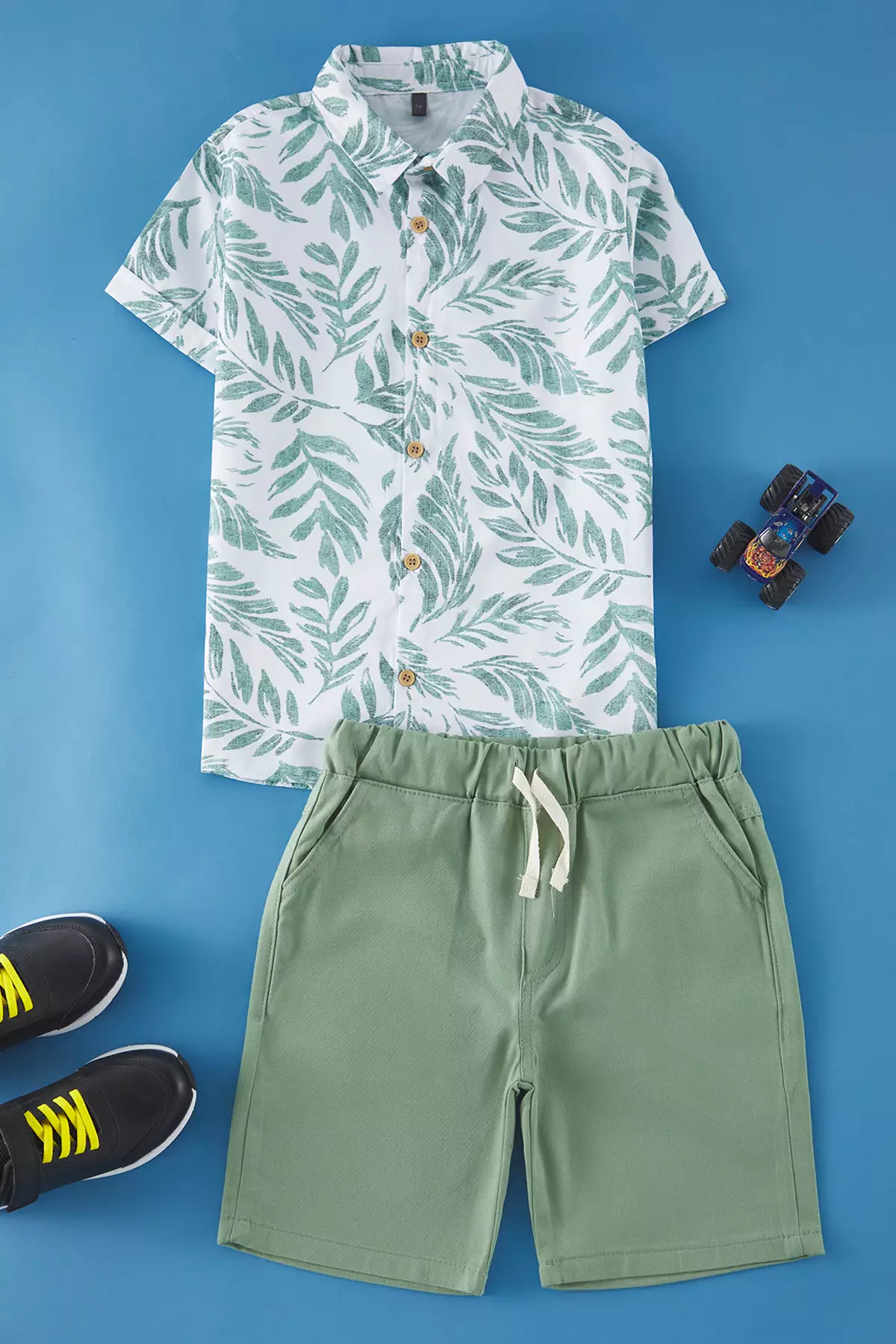 Tropical Shirt and Shorts Set