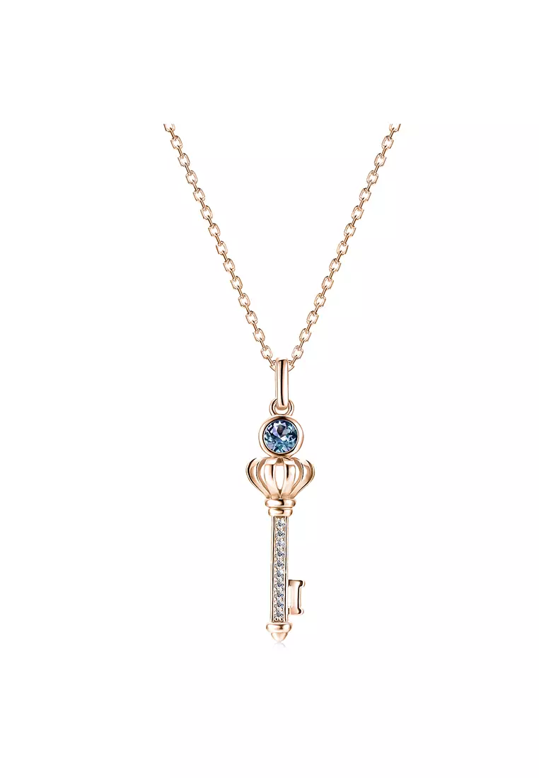 [ Alexandrite Collection ] Majestic Key Alexandrite Pendant Silver S925 RG - Kalung by Her Jewellery