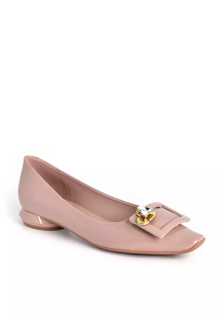 Square Rhinestone Flat Shoes XJ7318-20