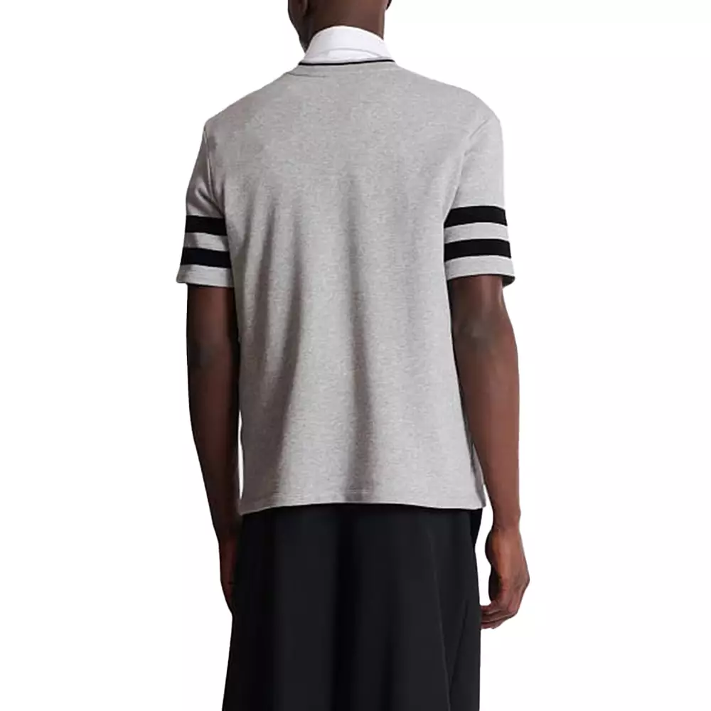 Sport V-Neck Logo T-Shirt Grey