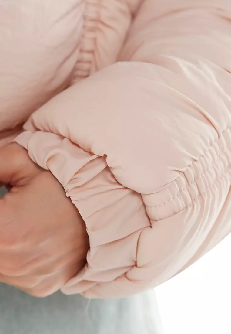 Jaket Puffer Tebal Warna Pink