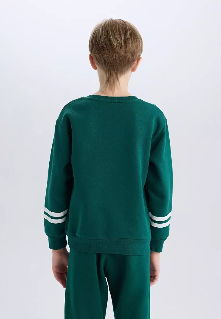 Crew Neck Printed Sweatshirt