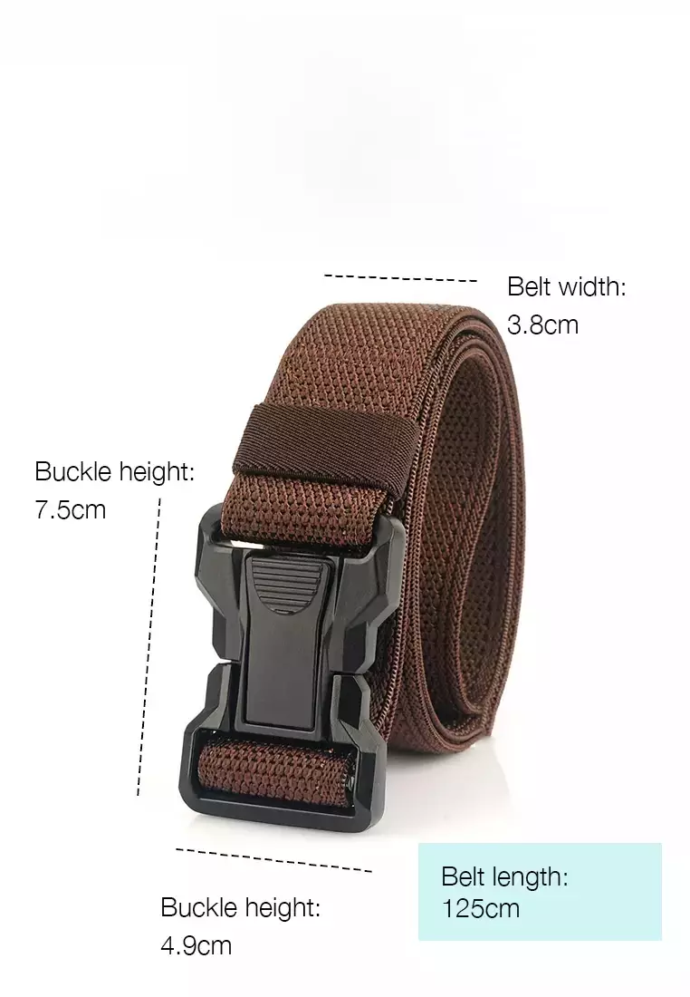 Outdoor Training Nylon Stretch Elastic Braided Quick Buckle Tactical Belt