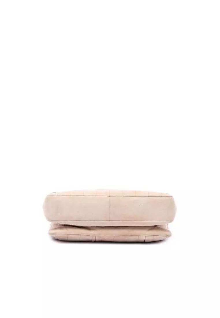 Pre-Loved Chanel Choco Bar Suede Mademoiselle Turnlock Flap