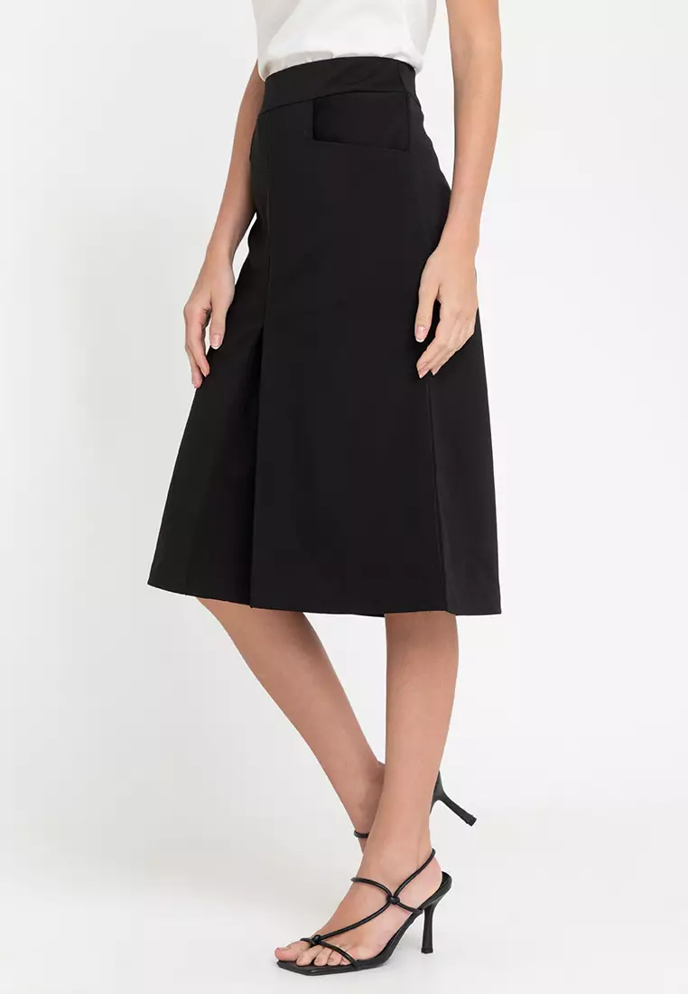 Twinkle Pleated A-Line Skirt With Pockets