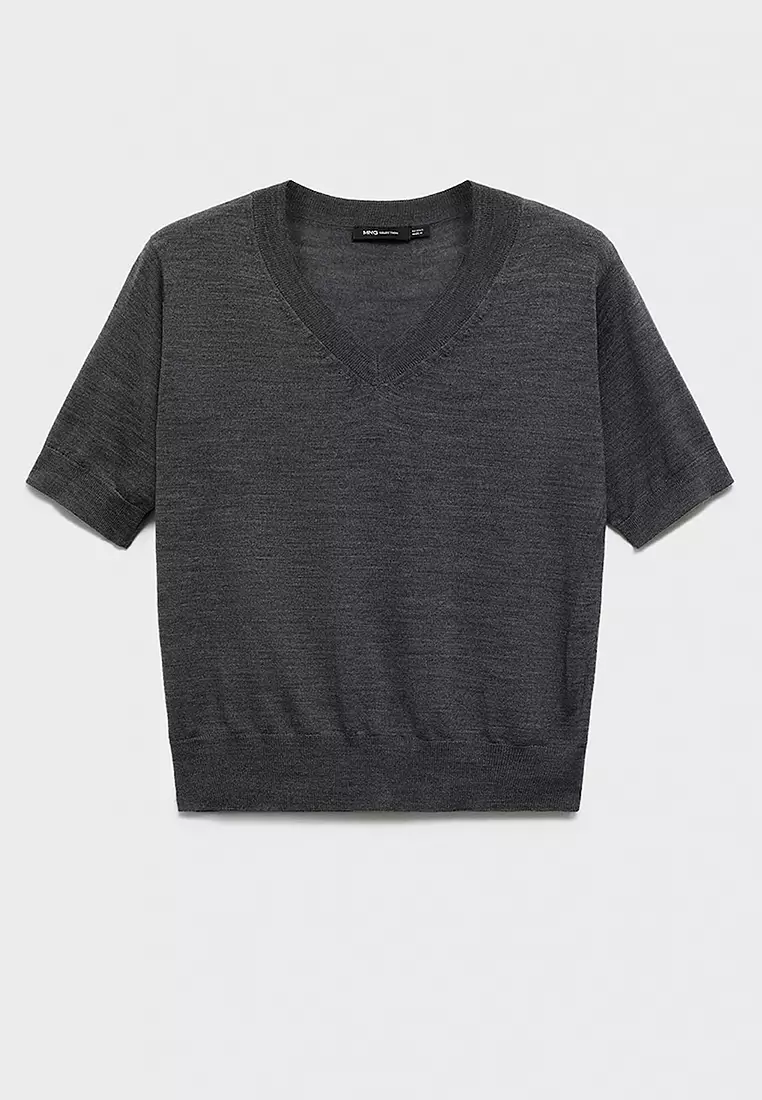 100% Wool V-Neck Sweater