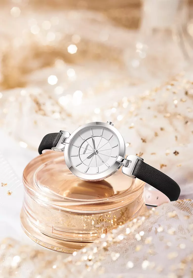 Jam Tangan Wanita Anggun Gaya Tali Kulit Anti Air Kuarsa Jam Tangan Cewek