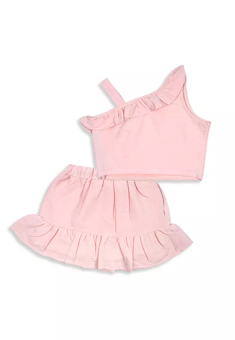 Girls Blouse with Skirt Set