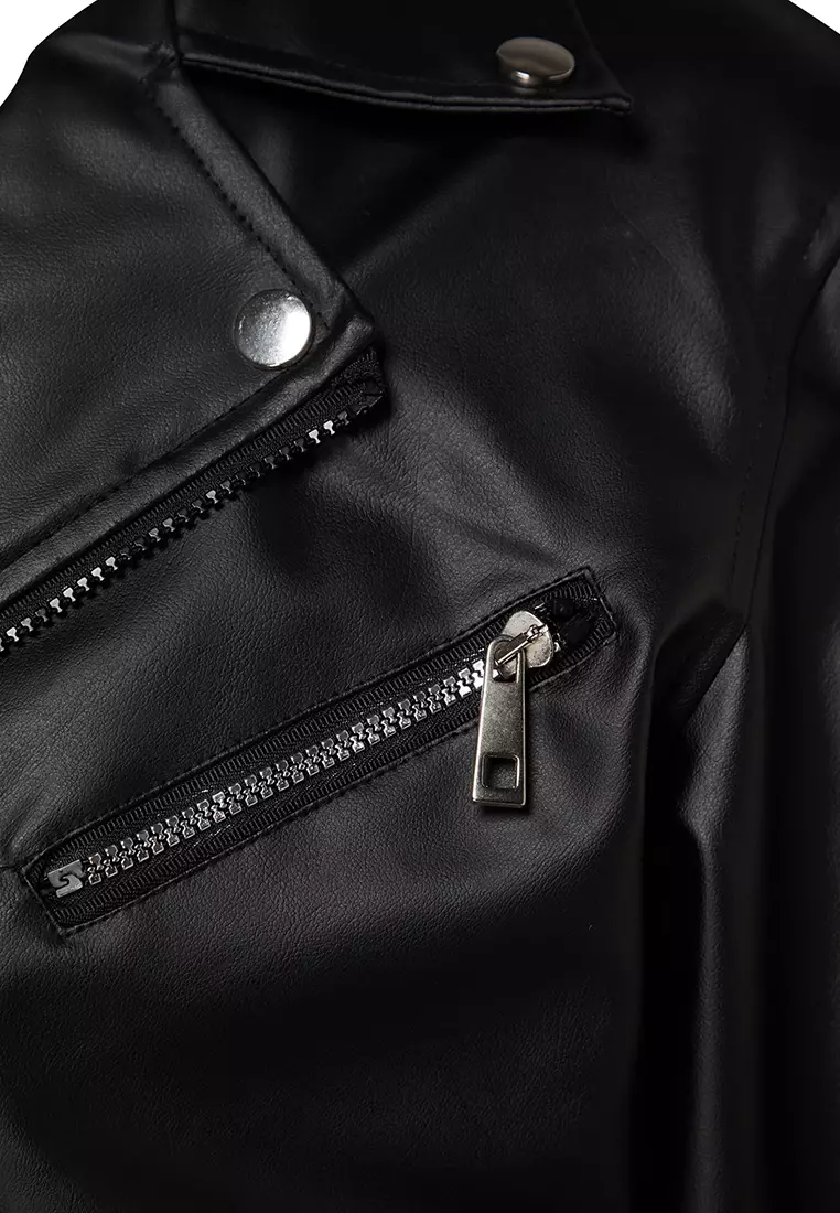 Faux Leather Biker Jacket