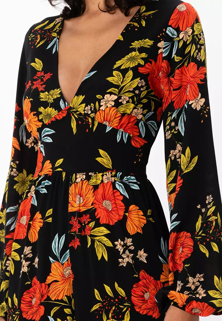 Buy ASOS Design Bubble Crepe Button Back Long Sleeve Jumpsuit 2025