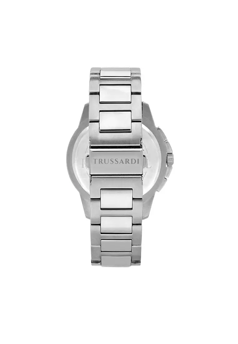 【2 Years Warranty】Trussardi T-Hawk 44mm Men's Quartz Watch Luminous Dial Hands R2453153005 Japan Movement