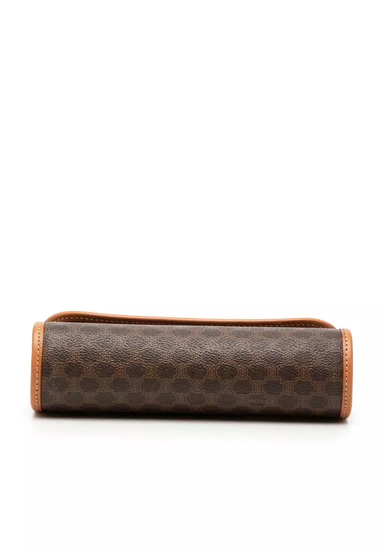 Pre-Loved Celine Macadam Coated Canvas Clutch