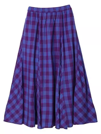 American Holic - Hori Gathered Flare Skirt Purple
