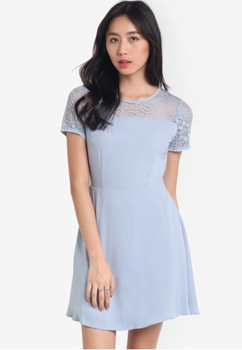 Lace Panel Tea Dress