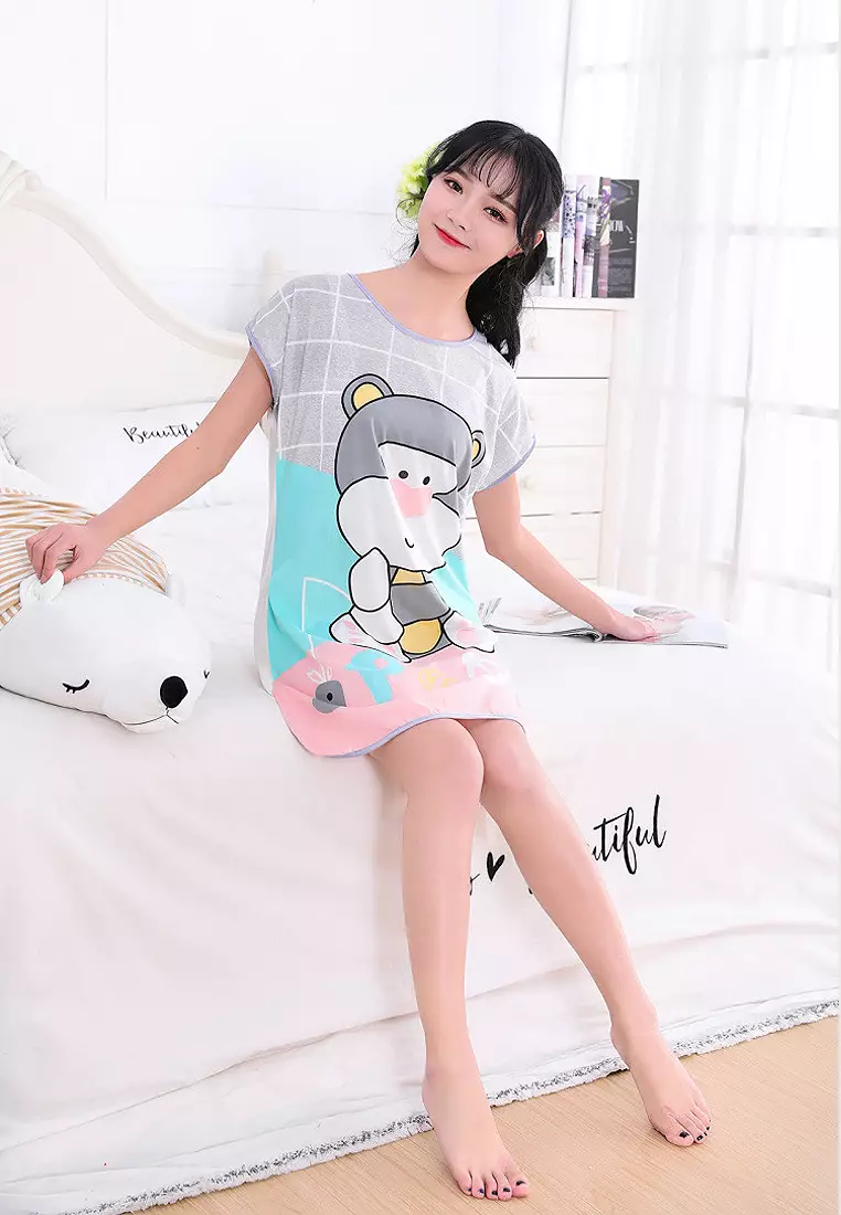 Jual WAKAKIDS Daster Wanita Dewasa Piyama Baju Tidur Pendek Import