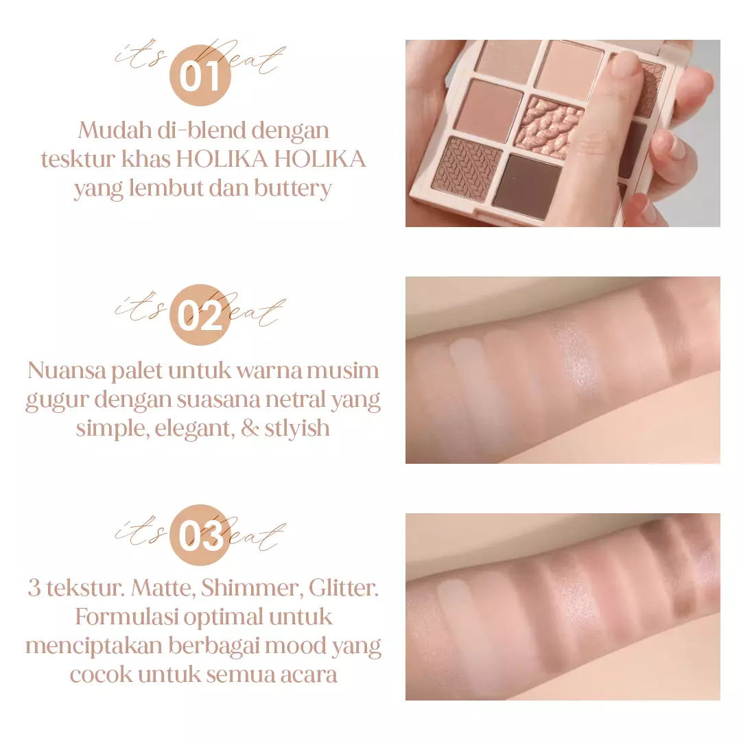 Holika Holika My Fave Mood Eye Palette (It's Neat Collection) | 06 Button Up