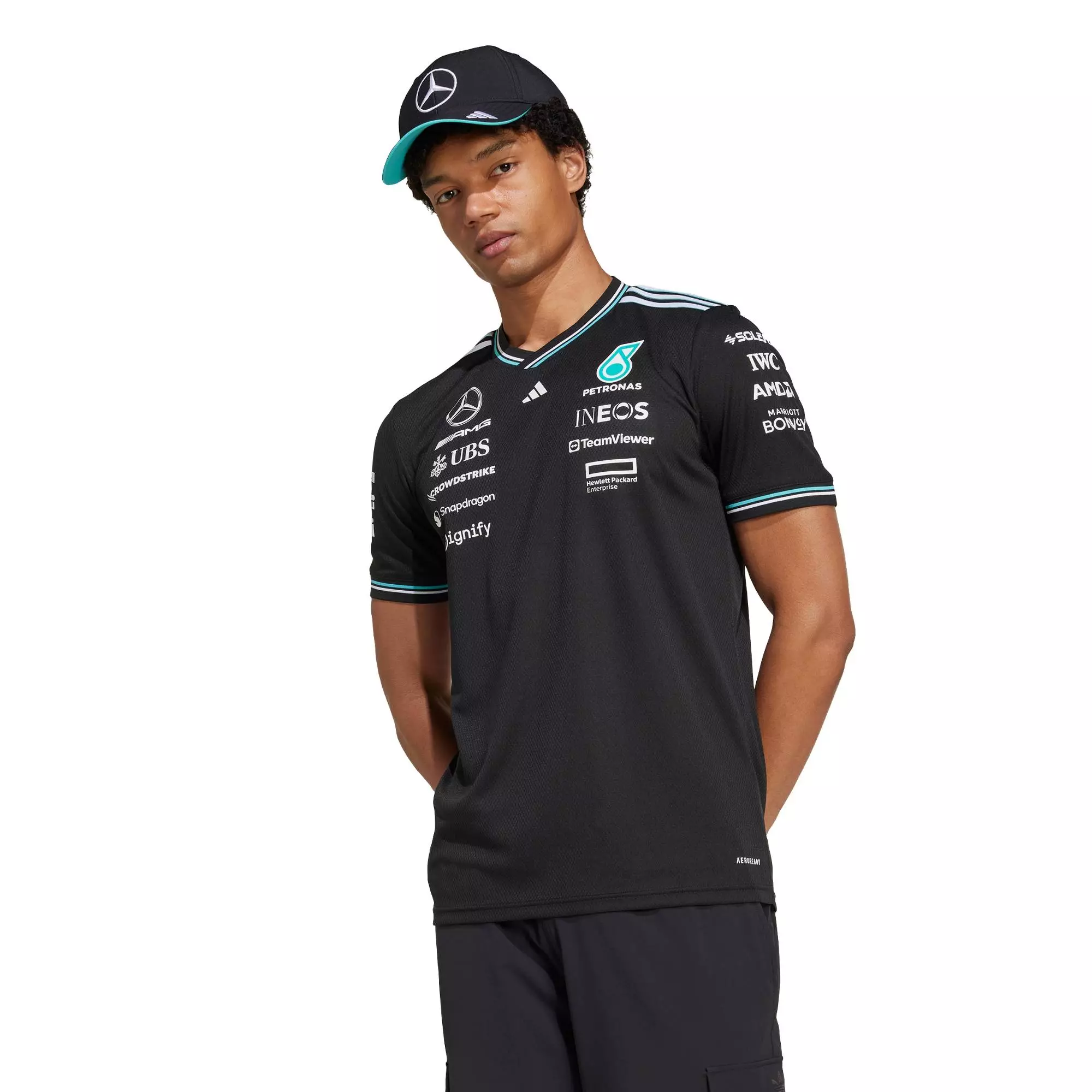 Motorsport MERCEDES - AMG PETRONAS FORMULA ONE TEAM DRIVER JERSEY AUTHENTIC Men Black JY2607