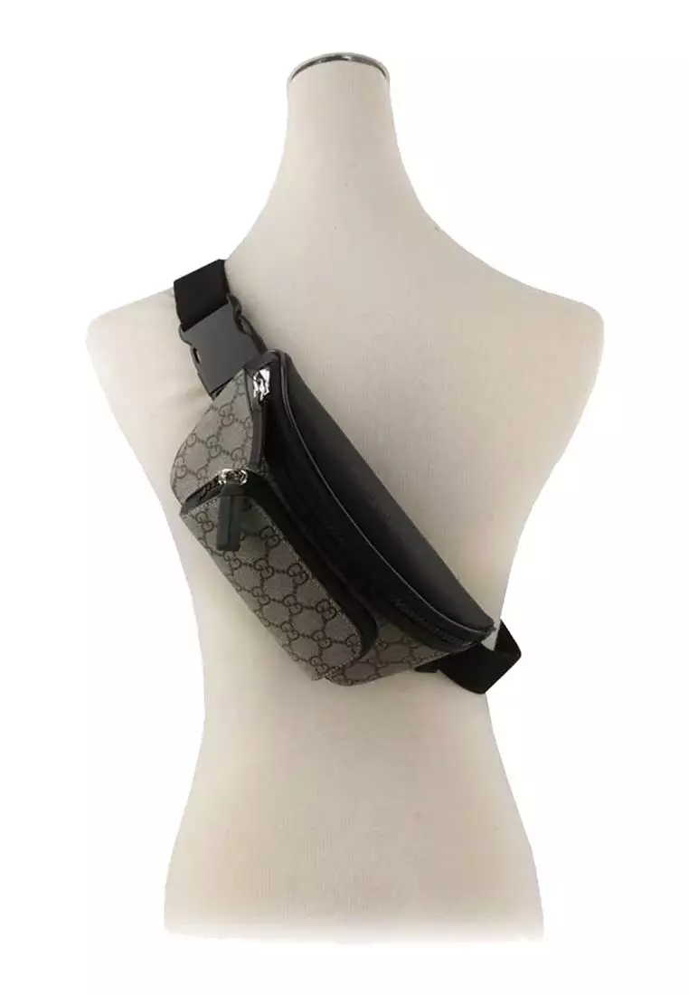 GG Supreme Canvas Unisex Belt Bag Beige/Black 779877