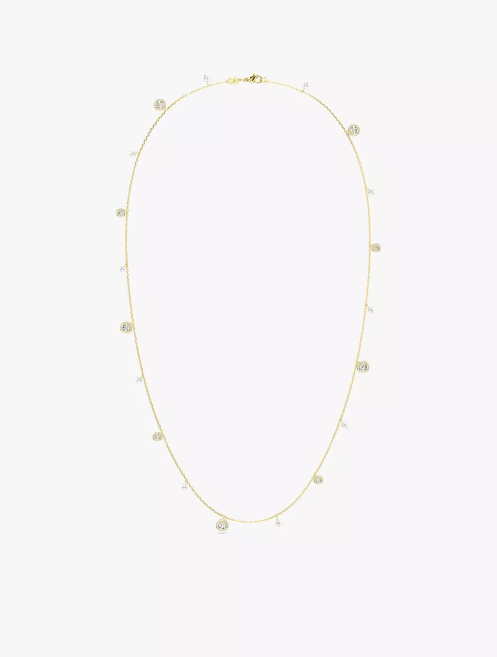 Una Angelic strandage, Crystal pearl, Round cut, White, Gold-tone plated