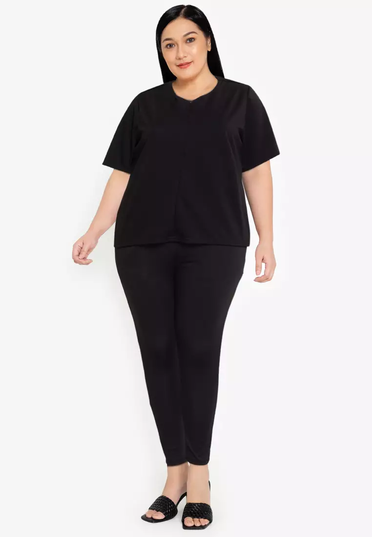 Buy Maxine Plus Size Cropped Gartered Jeggings 2024 Online