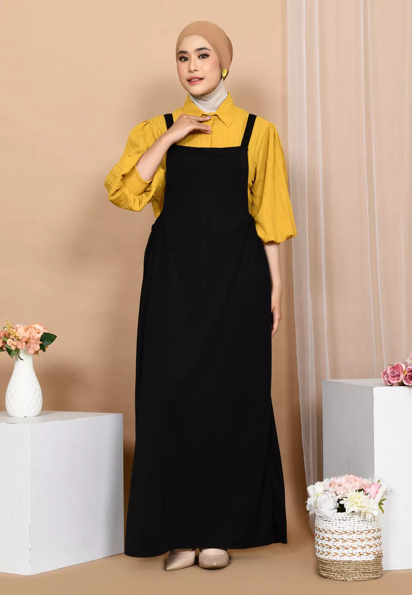 Jual Mybamus Mybamus x Islahfuada Kezia Overall Dress - Jumpsuit