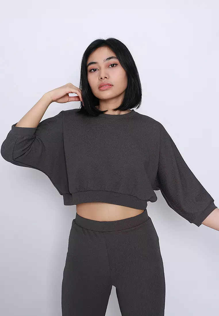 Baju sweater crop best sale