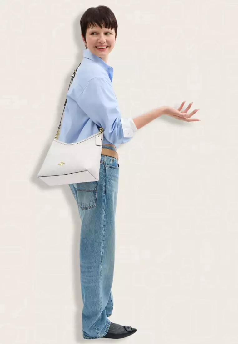 Coach Laurel Shoulder Bag In Signature Canvas Chalk