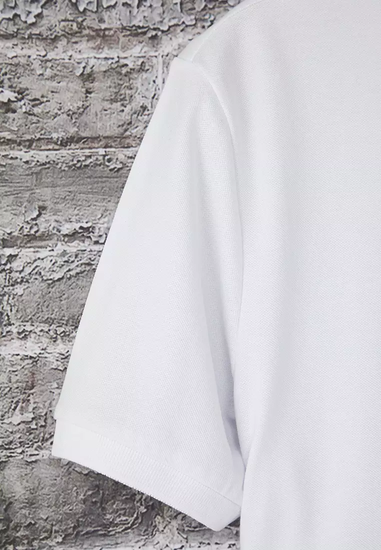 White Regular Cut Embroidery Detail Polo Neck T-shirt TMNSS25PO00017
