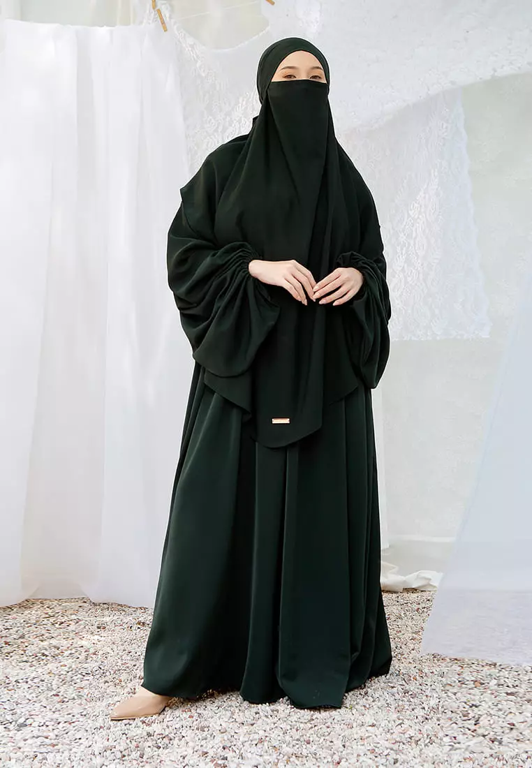 Mida Abaya Khimar Set Emerald (Lozy x Hamidah)