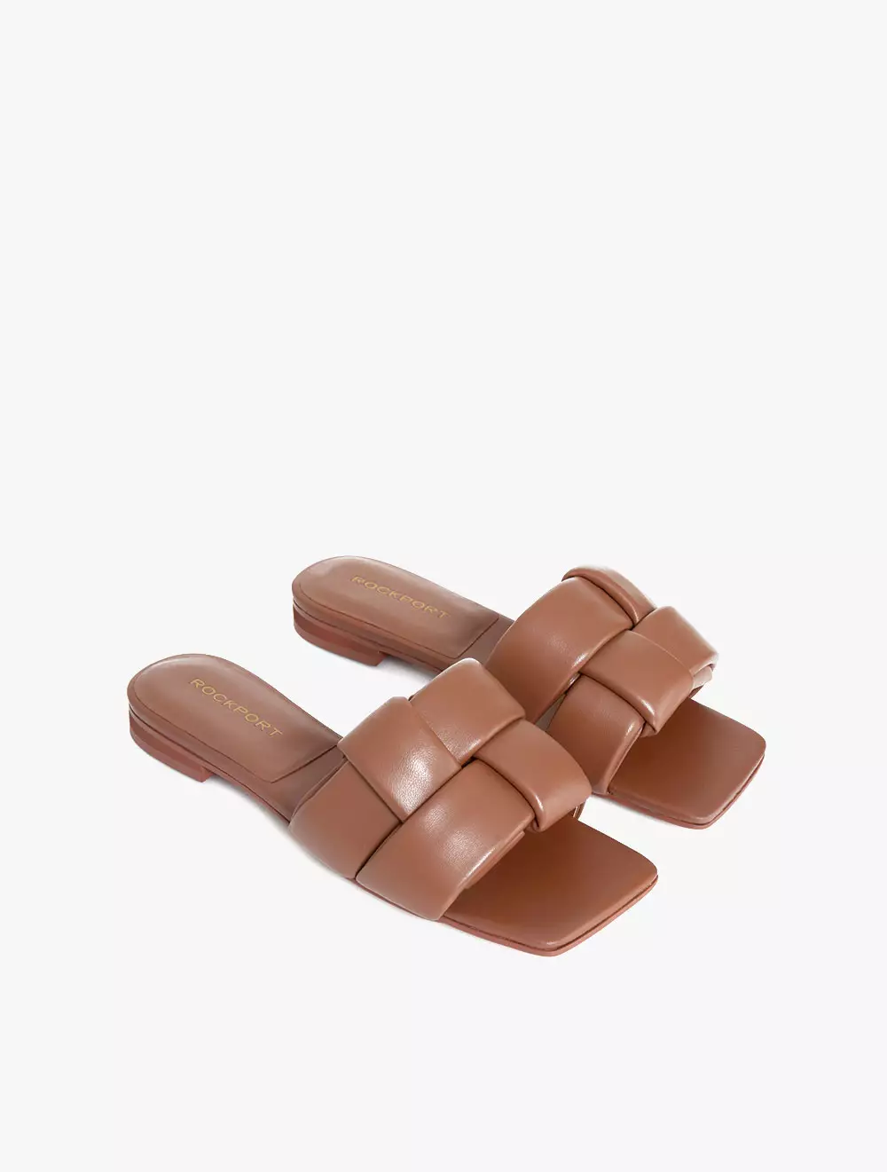 Rockport Women's TG0502 Flat Sandals - Cognac