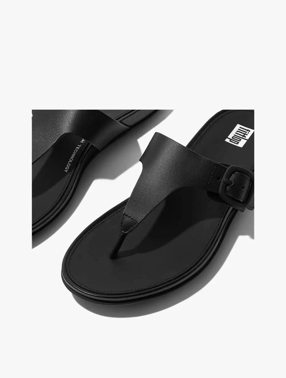 Jual FitFlop Fitflop Gracie Rubber-Buckle Leather Toe-Post Sandals ...