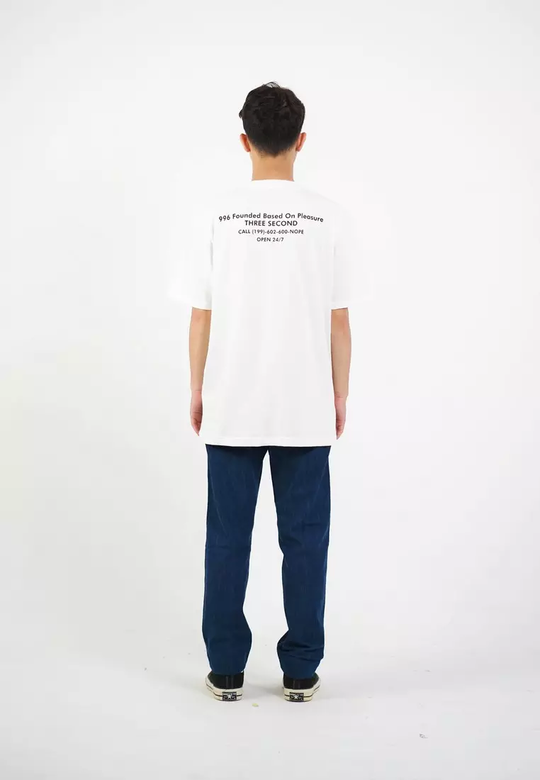 3Second Men's T-Shirt Short Sleeve Regular Fit Cotton Logo Script Phiar OL-C040425