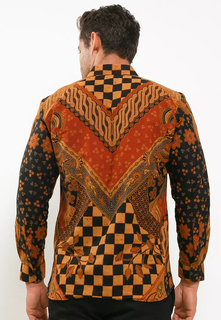 Batik Lasm Dharmawangsa Kemeja Batik Pria Premium Slimfit Modern Lengan Panjang