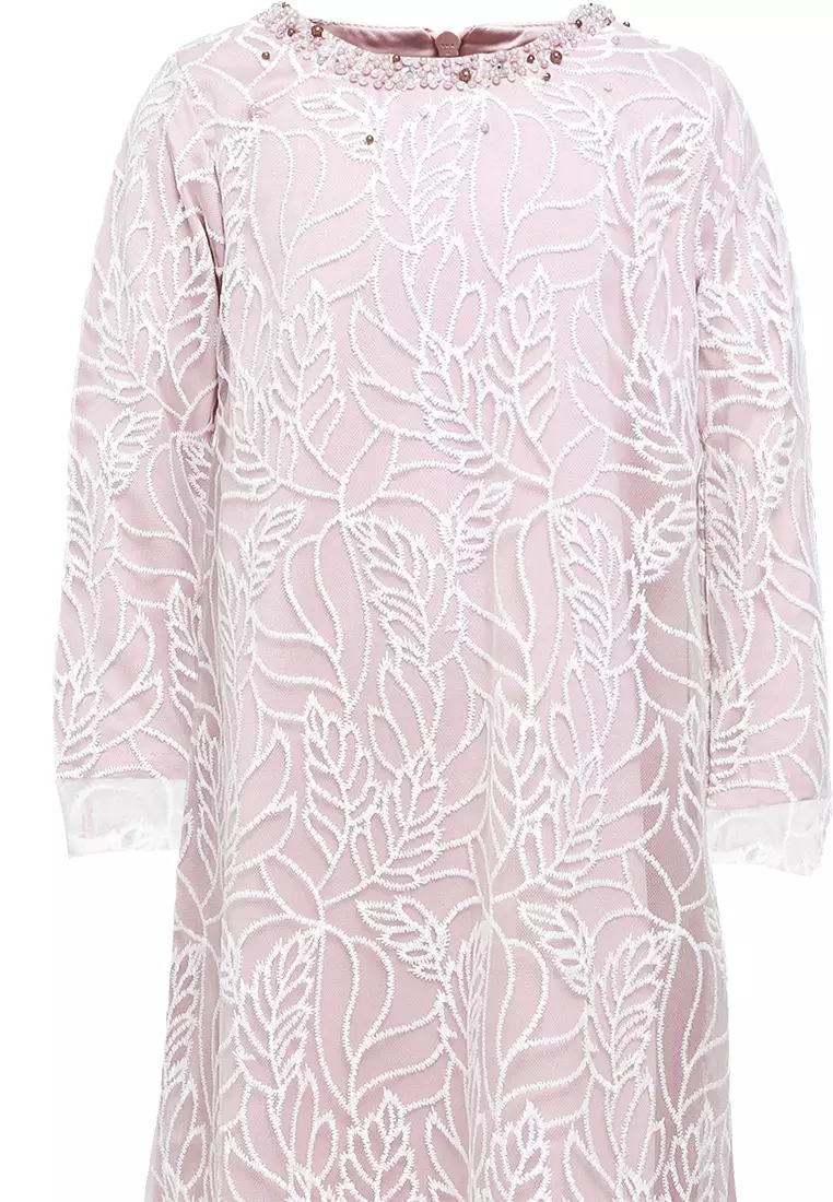 MFMW Lil Zalika Dress Brukat Anak Pink with Payet