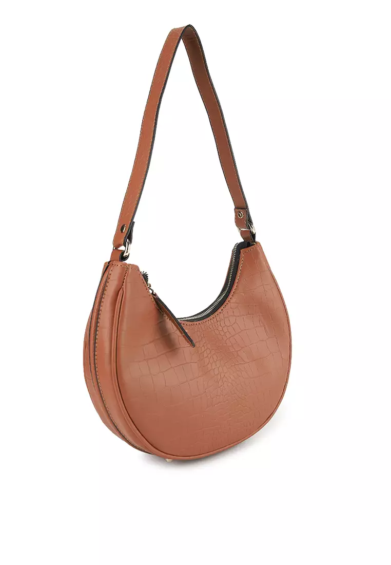 Luna Shoulder Bag Tas Bahu Wanita denganÂ KulitÂ Croco