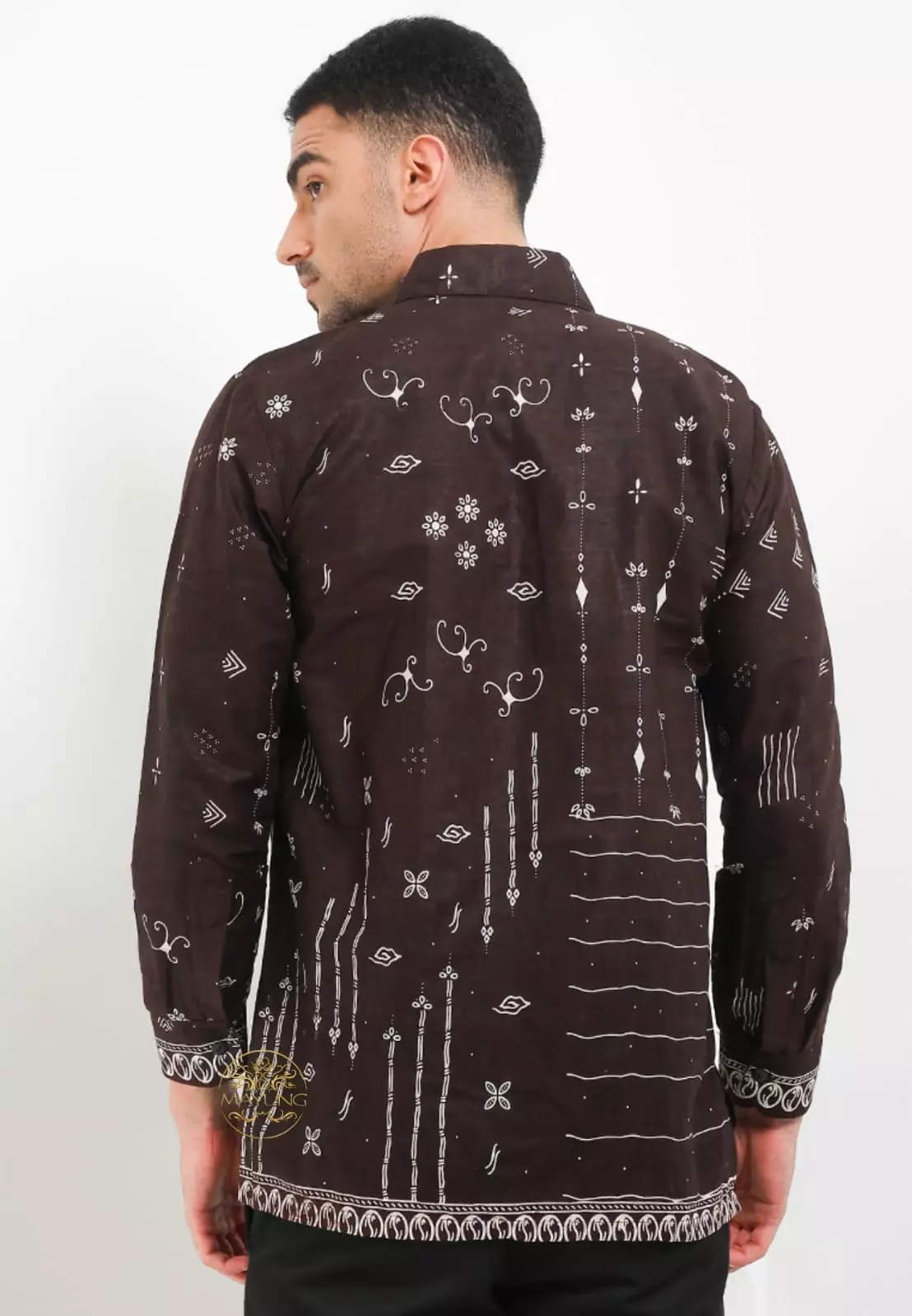 Prangkas Mahogany Kemeja Batik Pria Premium Lengan Panjang NLN