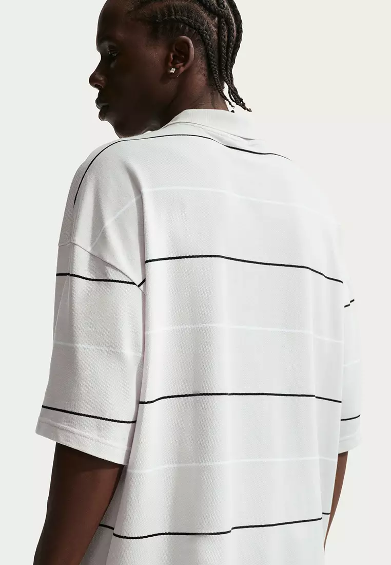 Sportswear Club Oversized Striped Polo Shirt